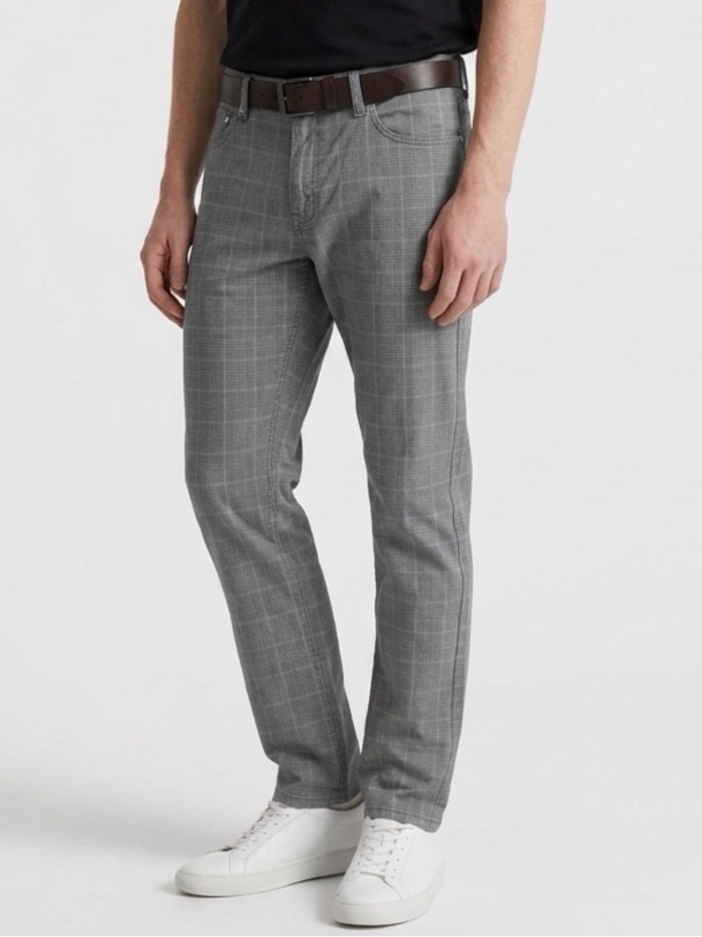 Levis 511 Mens Slim Fit Pants Size 34x32 Gray Glen Plaid Checked Trousers Casual